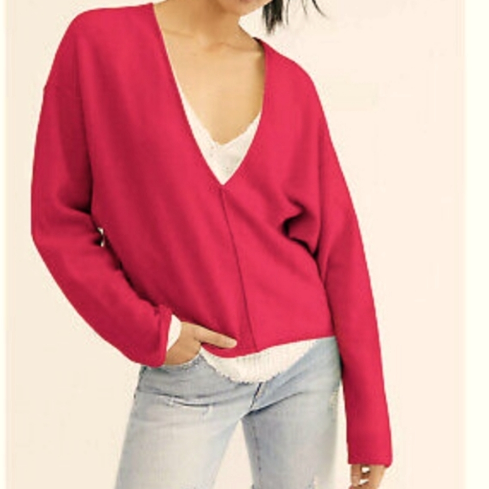 NWT Free People 100% Cadhmere Solitaire Sweater - Picture 3 of 9